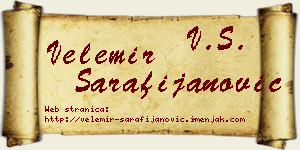 Velemir Sarafijanović vizit kartica